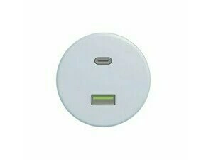 Zásuvka USB A+C GREENLUX KLIKLAP M/USB, blankytně modrá