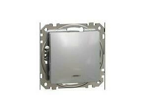 SCHN SDD113106L Sedna D/E - Přepínač střídavý řazení 6So orientační kontrolka, Aluminium