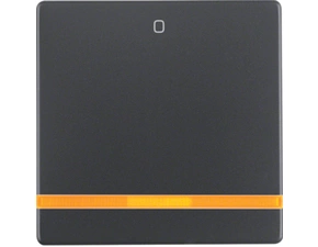 HAG 16246086 Kolébka s oranžovou čočkou a potiskem "0", Berker Q.x, antracit, sametová