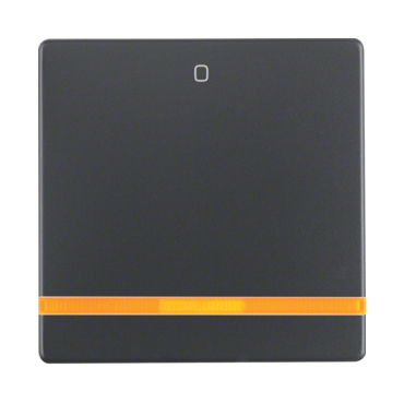 HAG 16246086 Kolébka s oranžovou čočkou a potiskem "0", Berker Q.x, antracit, sametová