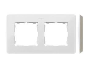 SIMON 82 Detail 8200620-029 rámeček 2 - násobný Detail ORIGINAL - mono bílá/základna světle šedá