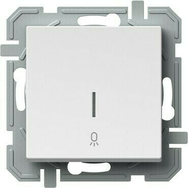 TEM TLAČÍTKO JEDNOPÓLOVÉ 10A 250V~ IN 02 PW IN02  lesklá bílá