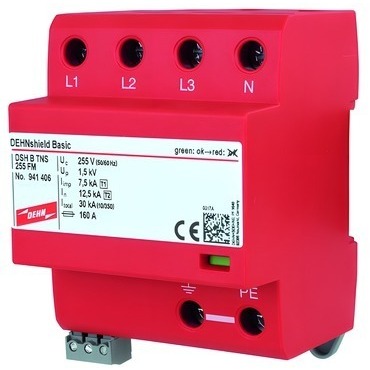 DEHN 941406  Aplikačně optimalizovaný kombinovaný svodič shield B typ 1+2 pro třífázové sítě TN- DEH DEHN