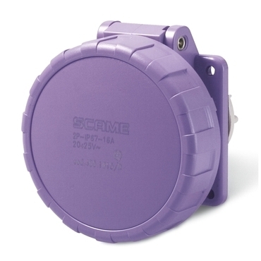 SCAME 435.3215/R Zásuvka vestavná IEC309 do 50V, rovná - 435.3215/R