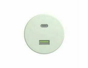 Zásuvka USB A+C GREENLUX KLIKLAP MZ/USB, mátově zelená