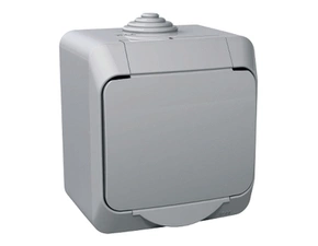 SCHN WDE000610 Cedar Plus IP44 - Spínač jednopólový řazení 1, šedý