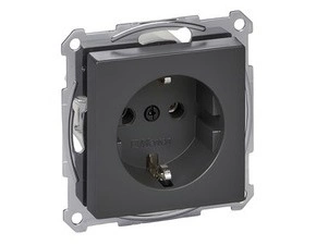 SCHN MTN2301-0414 Merten - Zásuvka 250V/16A SCHUKO, bezšroubová, System M, Antracit