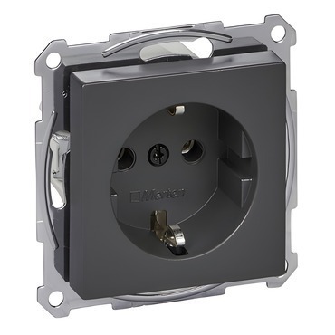 SCHN MTN2301-0414 Merten - Zásuvka 250V/16A SCHUKO, bezšroubová, System M, Antracit