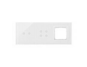 Kryt dotyk. ovl. SIMON DSTR3240/70, 2 ovl. Simon 54 Touch, 2 dotyk.+4 dotyk.+1 otvor, perlová/bílá