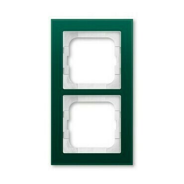 Rámeček dvojnásobný ABB Axcent 2CKA001754A4771, zelené sklo, pro vodorovnou i svislou montáž