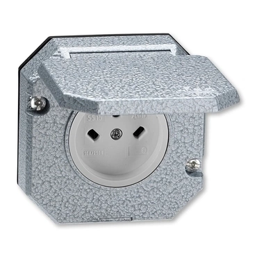 Zásuvka technická venkovní ABB Variant 5515N-C05762, šedá, vestavná, Al, vzor C1, IP55