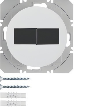 HAG 85656139 KNX RF tlačítko bezdrátové 2-násobné nástěnné, solární napájení, Berker R.1/R.3, bílá,