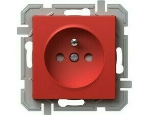 TEM ZÁSUVKA FRANCOUZSKÁ 2P+E 16A 250V~ RD XO červená