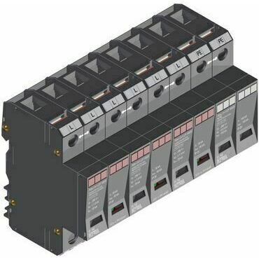 SEZ POm I 3+1 LCF 100/25 Přepěťová ochrana POm I 3+1 LCF 100/25kA 280V/25kA, modulární, monoblok, B+