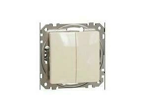 SCHN SDD112118 Sedna D/E - Tlačítko dvojité 1/0+1/0, Béžová