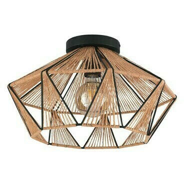 Svítidlo stropní EGLO DL 1 E27 SCHWARZ NATURGARN ADWICKLE