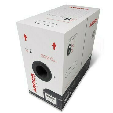 Kabel datový ARGOS CAT6, UTP, PVC, Eca, 305 m, šedá