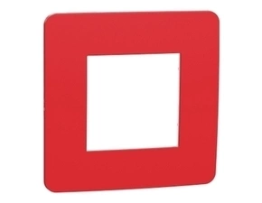 SCHN NU280213 Unica Studio Color - Krycí rámeček jednonásobný, Red/Bílý