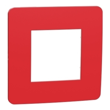 SCHN NU280213 Unica Studio Color - Krycí rámeček jednonásobný, Red/Bílý