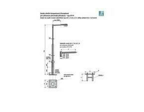 STP 6 - A P stožár silniční třístupňový pro přisvícení
