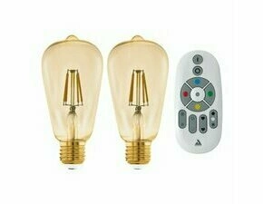 LED žárovka EGLO SET 2X LM-ZIG-E27-ST64 4,9W 2200K + 1XFB