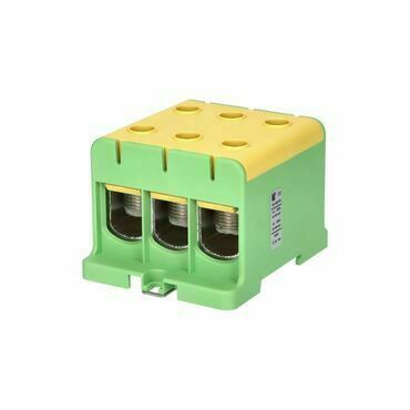 EL 1006636 Svorka univerzální UK 150/3 PE, 320A, 1pól., AL/CU, krytá, zeleno-žlutá, na DIN/p /209031