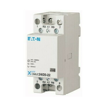 EATON 137308 CMUC24/25-40 Instalační stykač, 24V AC/DC, 25A, 4zap. kont.
