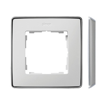 SIMON 82 Detail 8201610-243 rámeček 1 - násobný Detail SELECT-kov, bílá / základna hliník