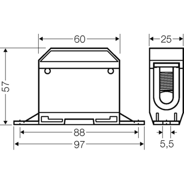 HEN Mi NK 1  Třmenová svorka na montážní desku