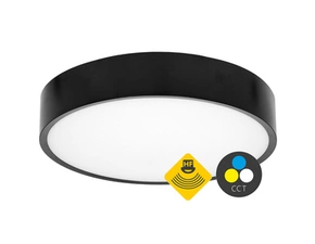 LED svítidlo stropní ECOPLANET vč. HF senz. 15W, CCT, 1650lm, IP65, černá