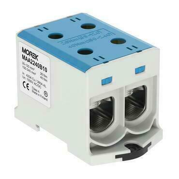 MOREK MAA2240B10 Univerzální řadová svorka OTL 240-2xAl/Cu 35-240mm2 1000V modrá