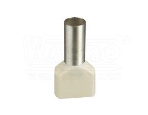 wpr7625 DUID-2x0.50-8-100 bi lisovací dvojitá dutinka s izolací PP (polypropylen), 2 x 0,50 mm2, d: