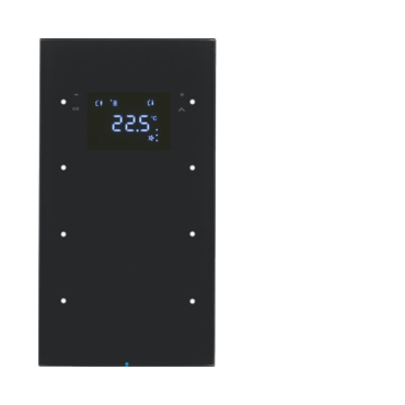 HAG 75643055 Dotykový sensor 3-násobný s termostatem, Berker R.3, sklo, černá