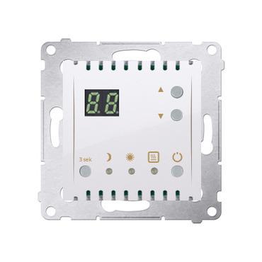 SIMON 54 DTRNW.01/11 Termostat s displejem, vestavěný senzor teploty, (strojek s krytem) 16(2) A, 23