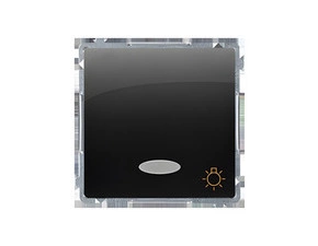 Ovladač zapínací SIMON BASIC BMS1L24V.01/49, orient. LED podsv., ř. 1/0So, 10A/24V~, bezšr., černá