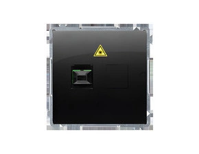 Zásuvka optická SIMON BASIC BMGS1.01/49, 1 násobná SC/APC (přístroj s krytem), černá matná