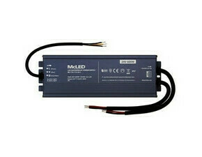 LED driver napěťový MC LED 600W, DC 24V/25A, IP67, hliníkové provedení