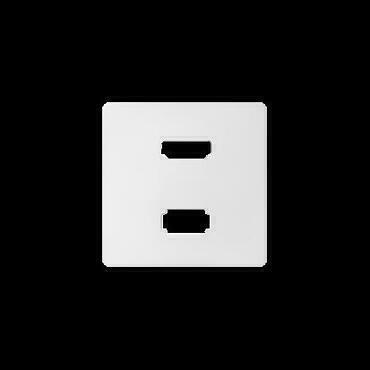 Kryt pro SIMON 8201095-030, zásuvku USB+HDMI (v 1.4), bílá