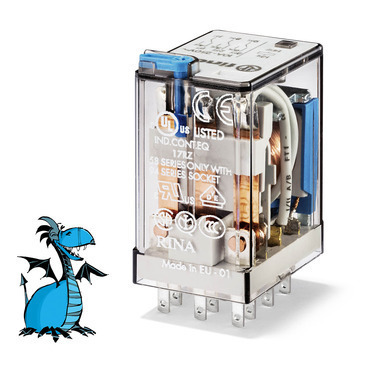 FINDER 55.33.9.024.5010 Relé prům.min., DIN, 3P/10A, 24V DC, MA, Au RP 0,04kč/ks