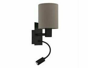 Nástěnné svítidlo PASTERI černá 150 mm 1x40W|1x3,8W EGLO