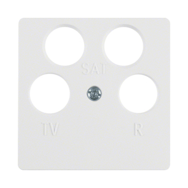 HAG 14841909 Centrální díl pro 4 anténní zásuvky, z toho 2x F-konektor, systém střed. dílů, bílá, ma