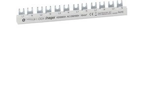 HAG KDS563A Hřebenová přípojnice 3P+N, 10mm2/12mod. pro 6ks přístrojů 1+N (L1+N,L2+N,L3+N)