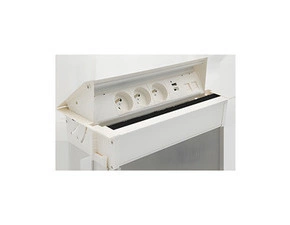 Mediaport Cover SIMON 480 48710E30BK00000-33, 3x230V+USB nab.+kryt 2xRJ45, přip. konekt., bílá