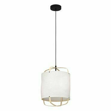 EGLO HL/1 E27 SCHWARZ/LEINEN/BAMBUS 'SURFLEET