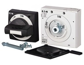 EATON 100676 NZM2-XTVDV-0-NA Ovl.rukojeť s dveřní spojkou, černá/šedá, blok.dveří, uzamykatelná, NZM