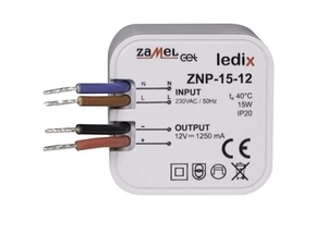 Zdroj napájecí ZAMEL LEDIX DO KRABICE, 12Vss, 15W