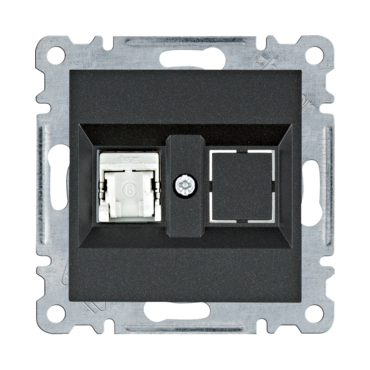 HAG WL2173 Zásuvka datová 1x RJ cat.6 FTP, černá mat