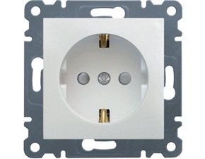 HAG WL1060 Schuko zásuvka s clonkami- bílá, Lumina