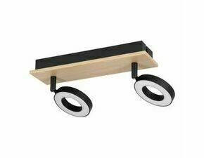 EGLO LED-BALKEN/2 HOLZ/SW/WS 'RIELVES'