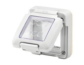 Combi vstup GEWISS GW27401, vodotěsná krytka, 2 moduly, system, ip55, šedá